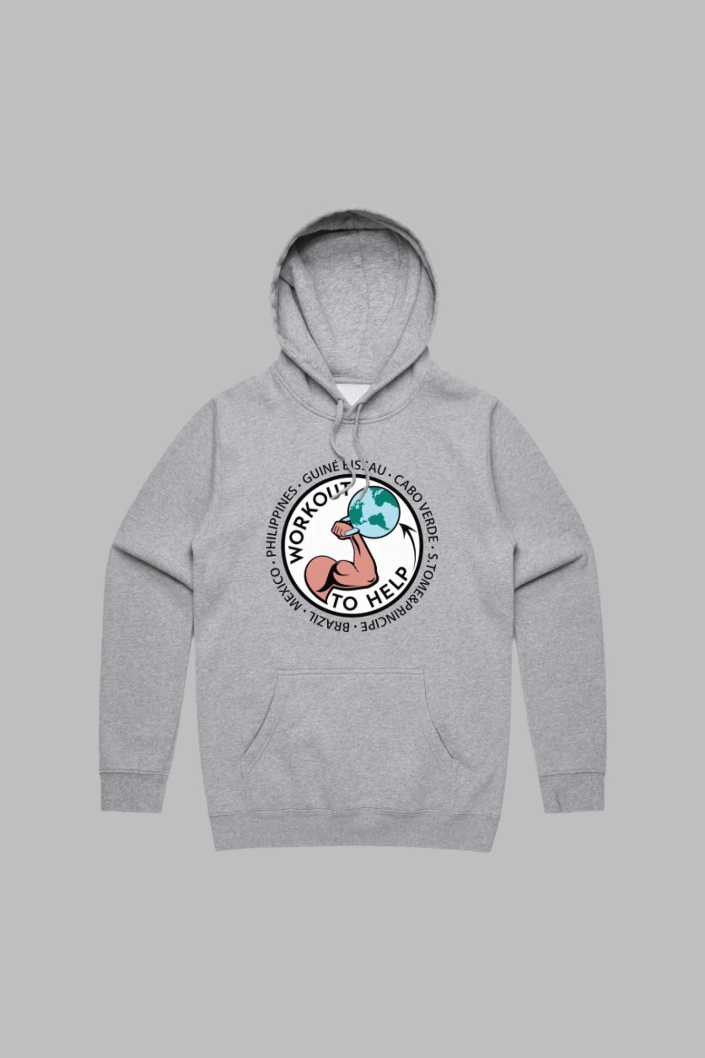 Workout To Help Chest Pullover Hoodie - Heather Grey