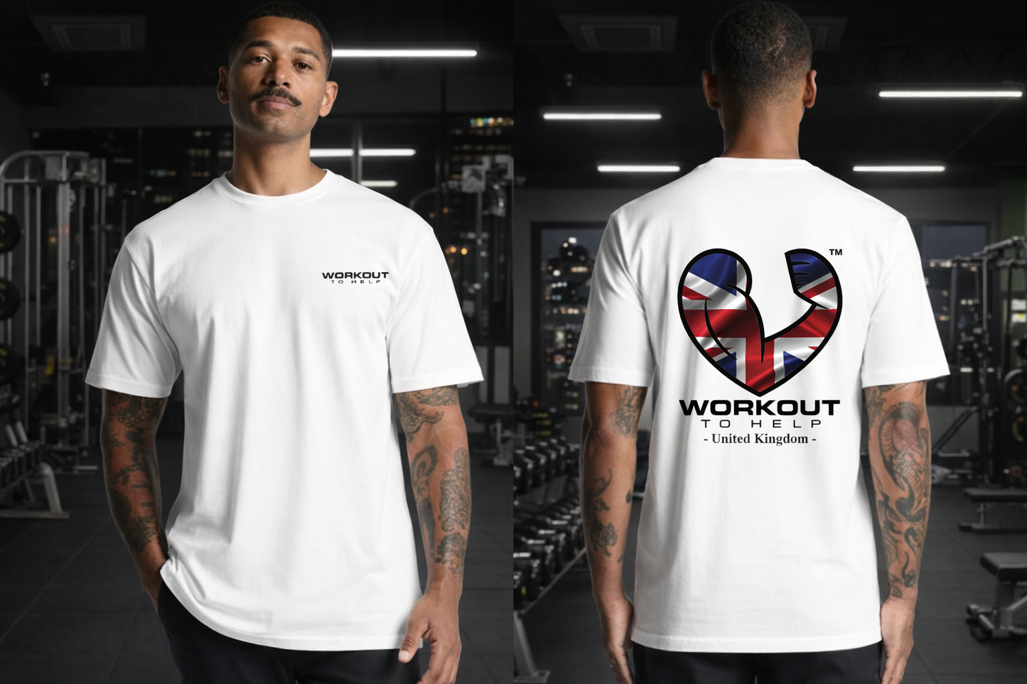 Workout To Help - UK - Classic Tee - White