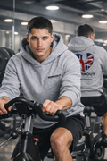 Workout to Help - UK Heavyweight Hoodie - Heather Grey