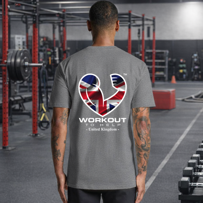 Workout To Help - UK - Classic Tee - Heather Grey