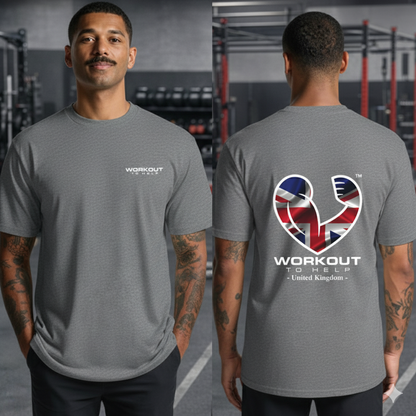 Workout To Help - UK - Classic Tee - Heather Grey