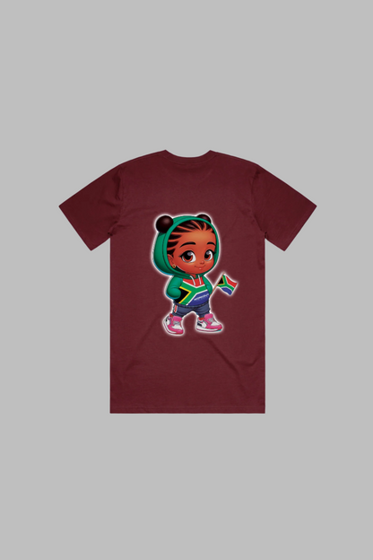 Empowering South Africa's Future - T Shirt - Meisie - Burgundy