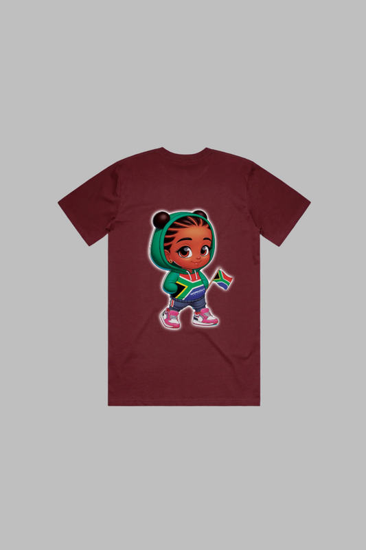 Empowering South Africa's Future - T Shirt - Meisie - Burgundy