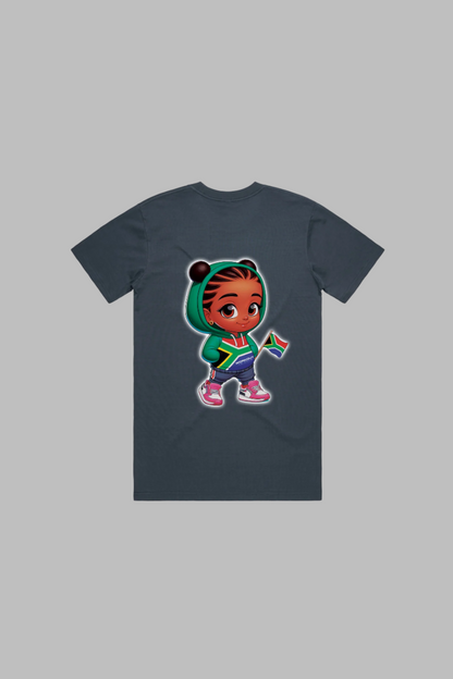 Empowering South Africa's Future - T Shirt - Meisie - Petrol Blue