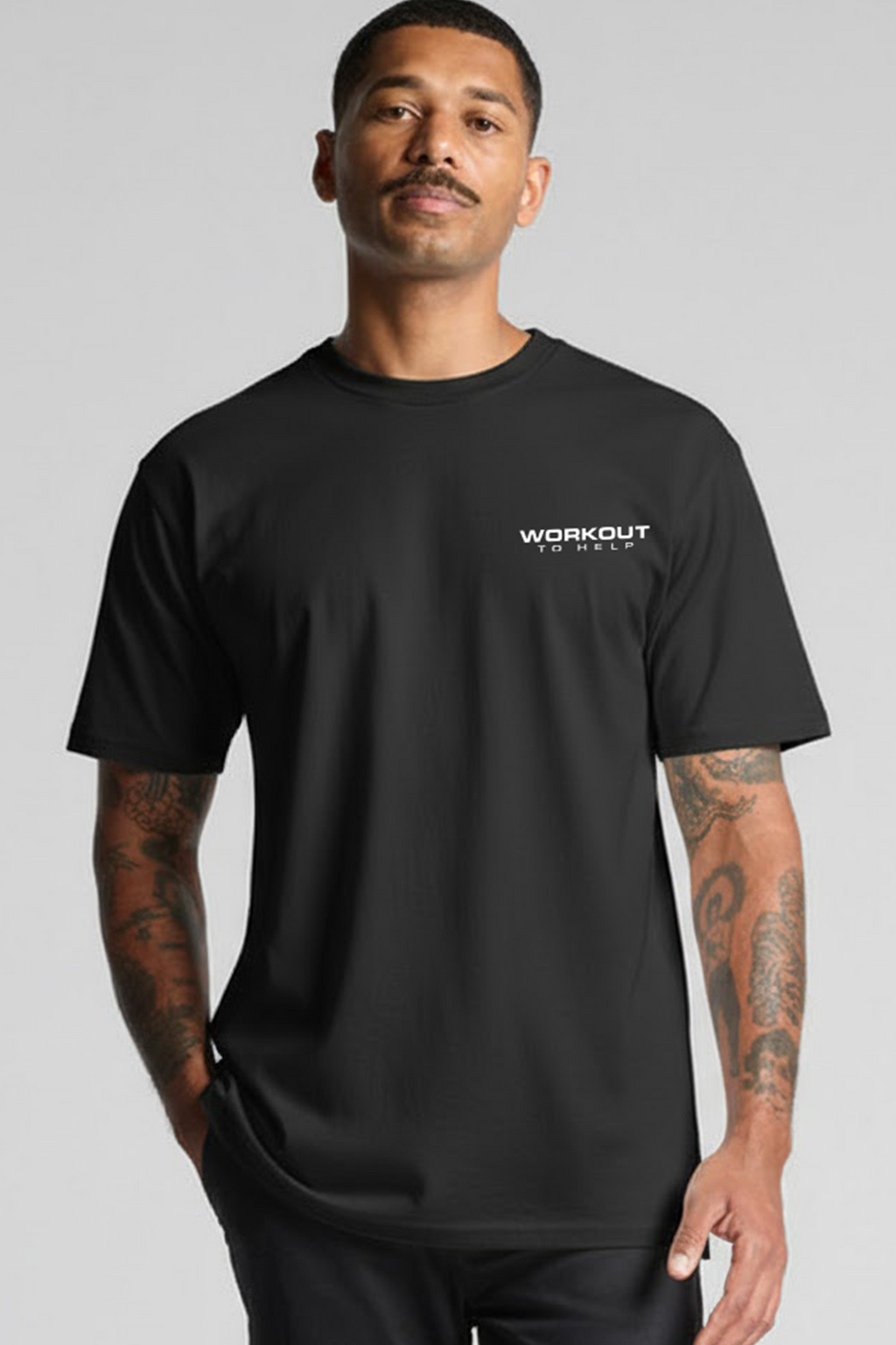 Workout To Help - UK Classic Tee - Black