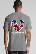 Workout To Help - UK Classic Tee - Heather Grey