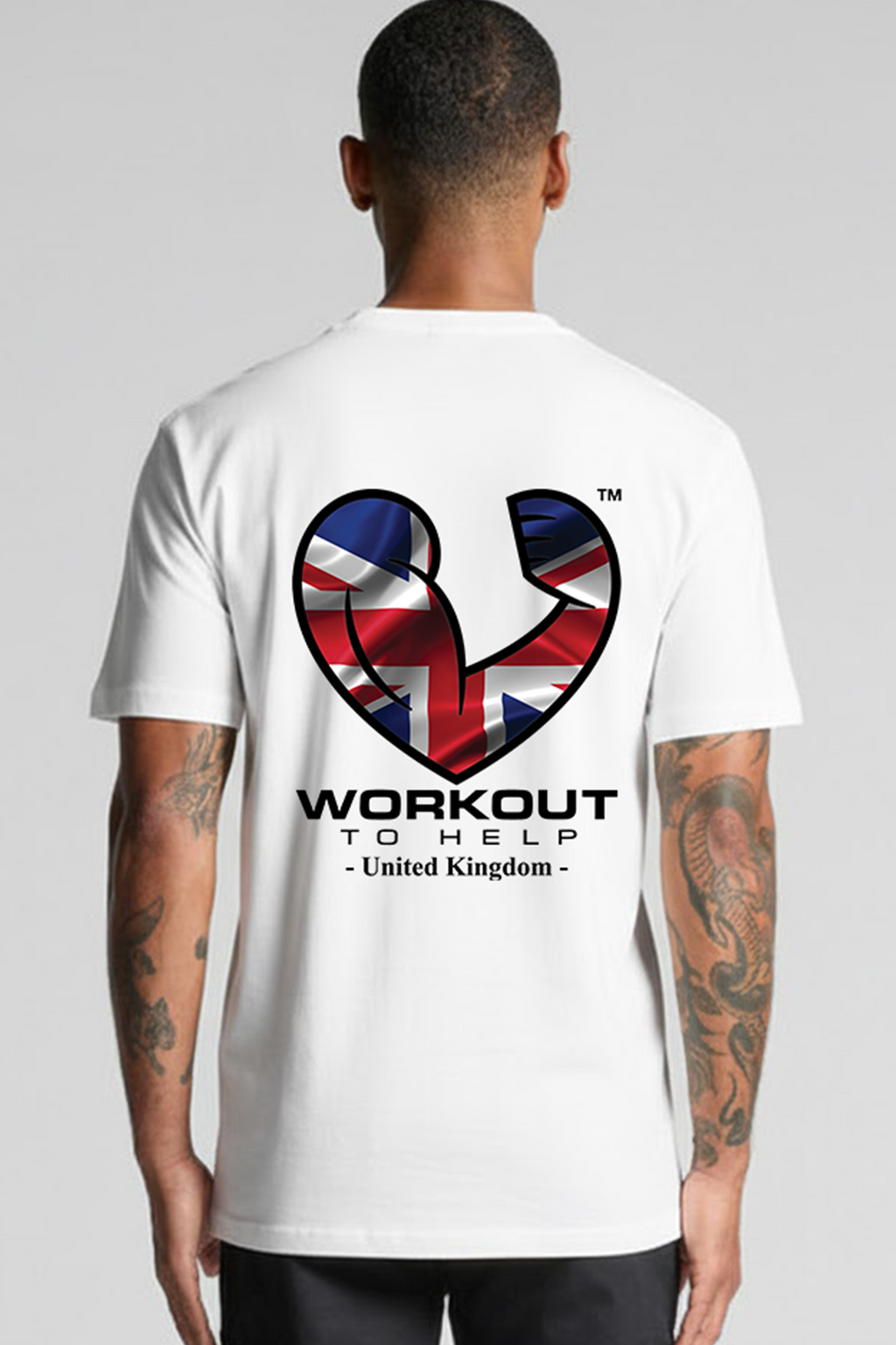 Workout To Help - UK Classic Tee - White