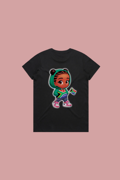 Empowering South Africa's Future - Women T Shirt - Meisie - Black