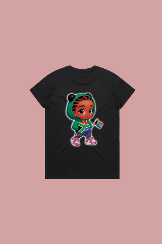 Empowering South Africa's Future - Women T Shirt - Meisie - Black