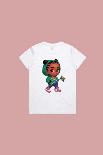 Empowering South Africa's Future - Women T Shirt - Meisie - White