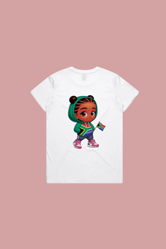 Empowering South Africa's Future - Women T Shirt - Meisie - White