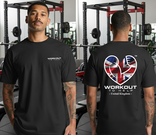 Workout To Help - UK - Classic Tee - Black 
