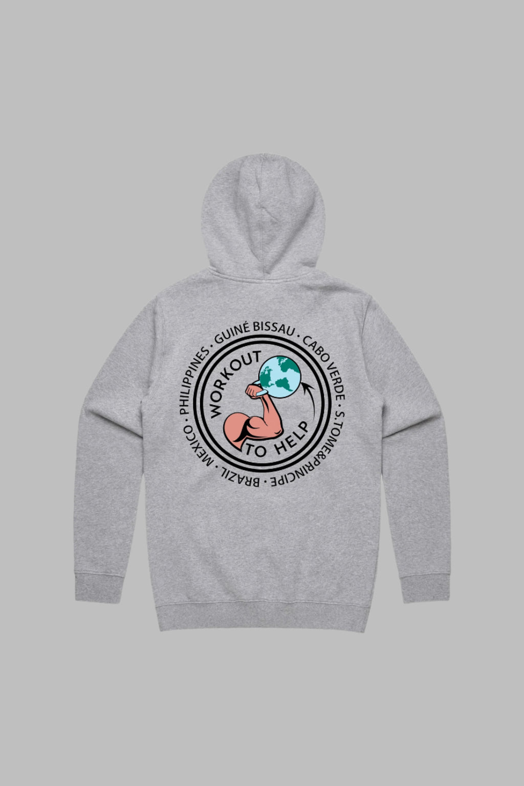 Workout To Help Pullover Hoodie - Heather Grey