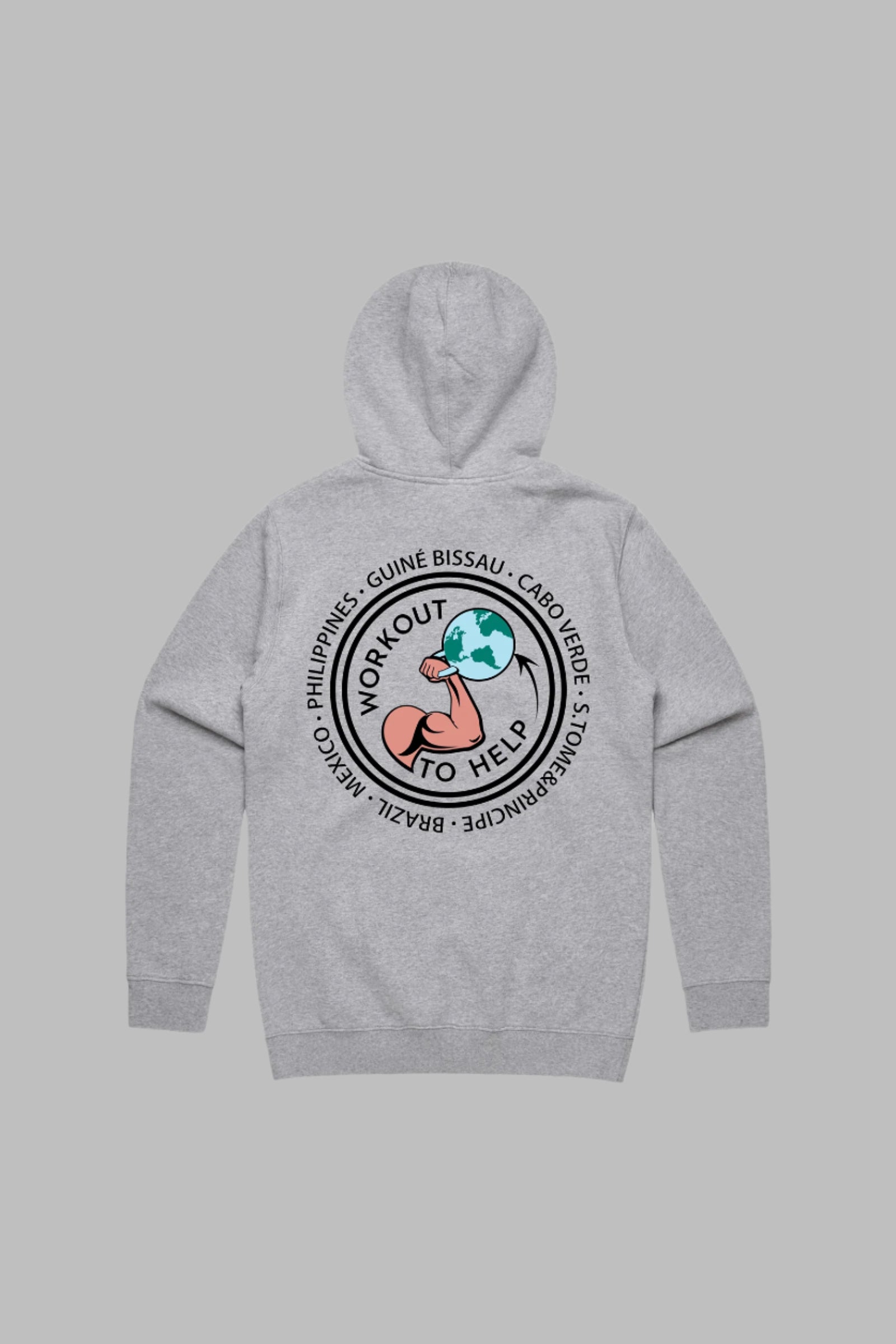 Workout To Help Pullover Hoodie - Heather Grey