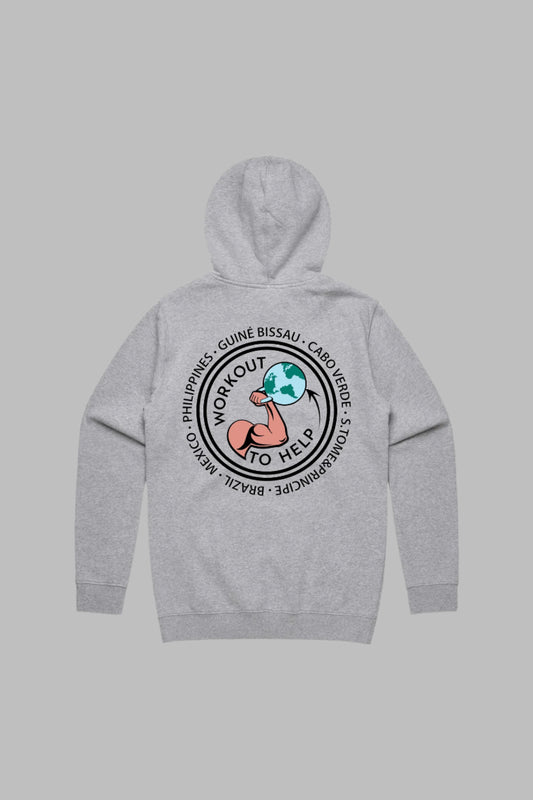 Workout To Help Pullover Hoodie - Heather Grey