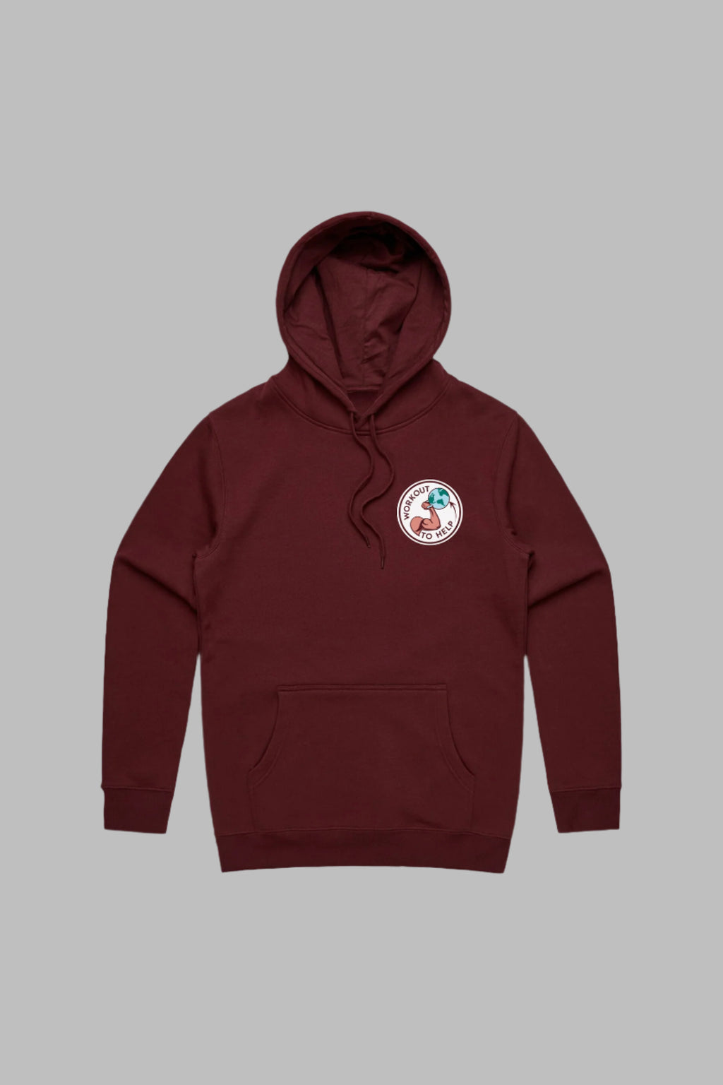 Workout To Help Pullover Hoodie - Burgundy