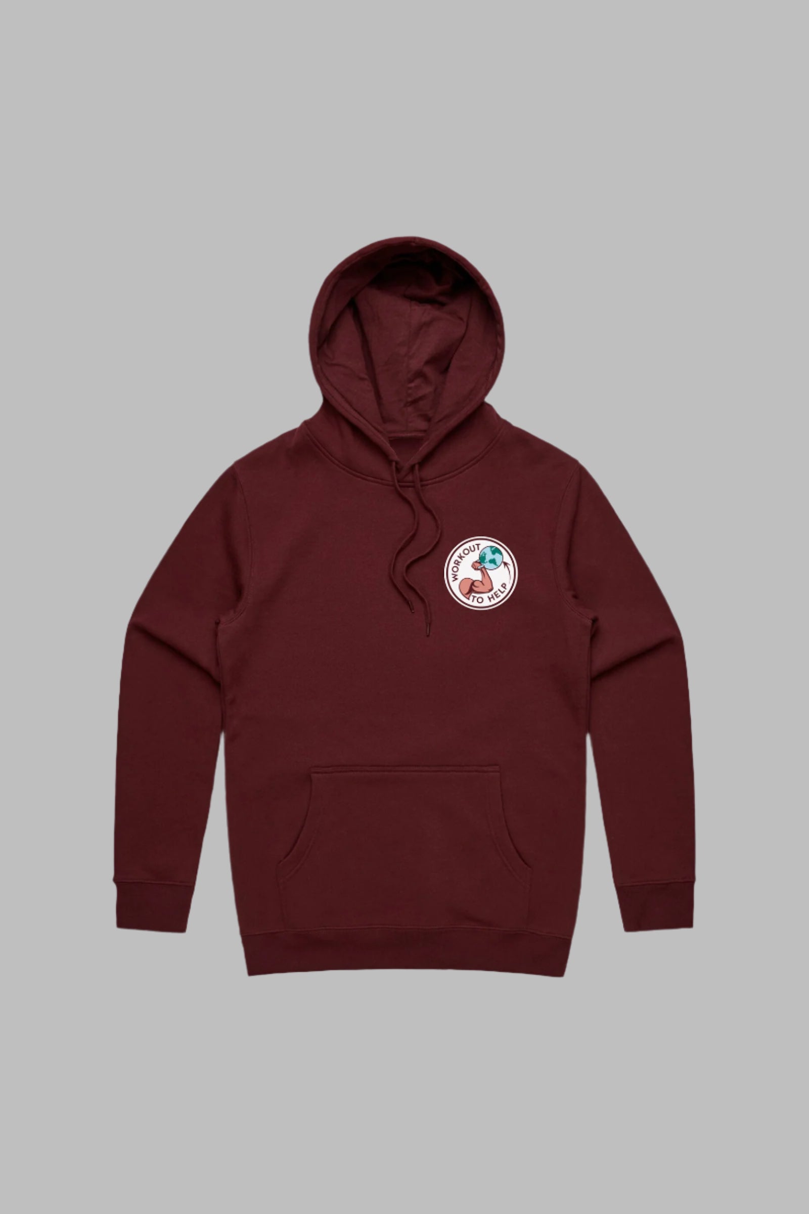 Workout To Help Pullover Hoodie - Burgundy