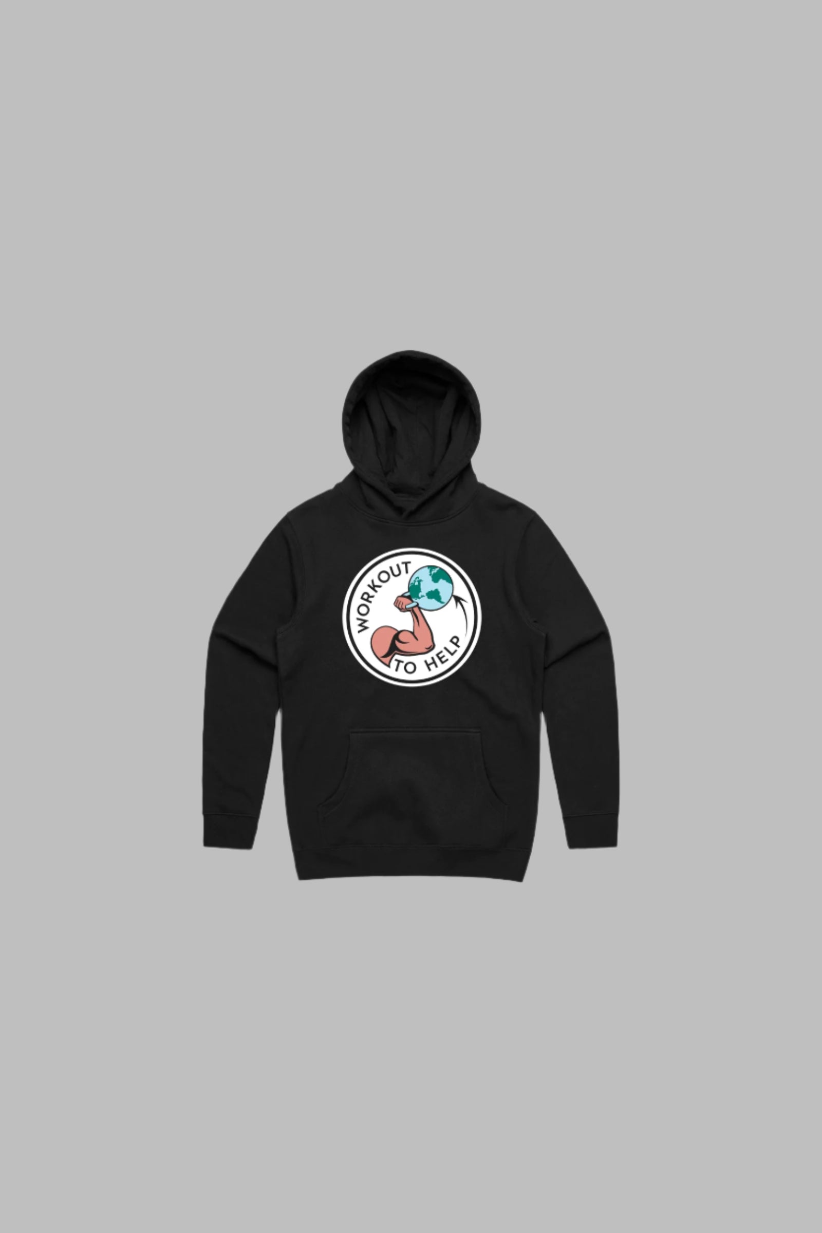 Workout To Help Kids Pullover Hoodie - Black