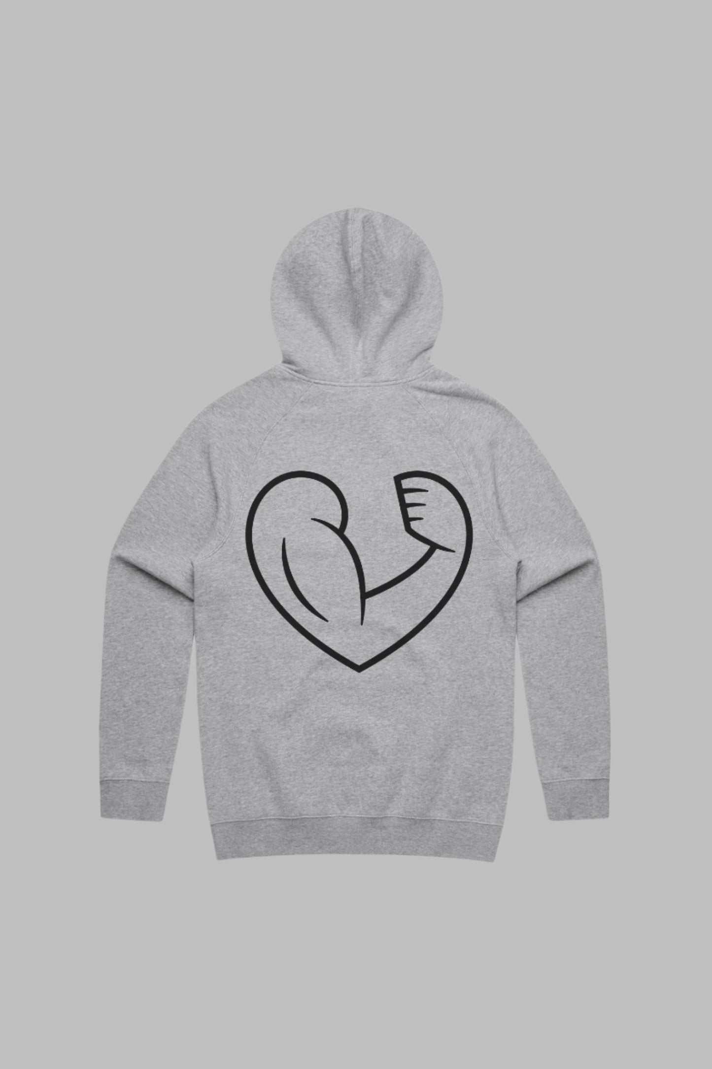 WTH Team Raglan Pullover Hoodie - Heather Grey